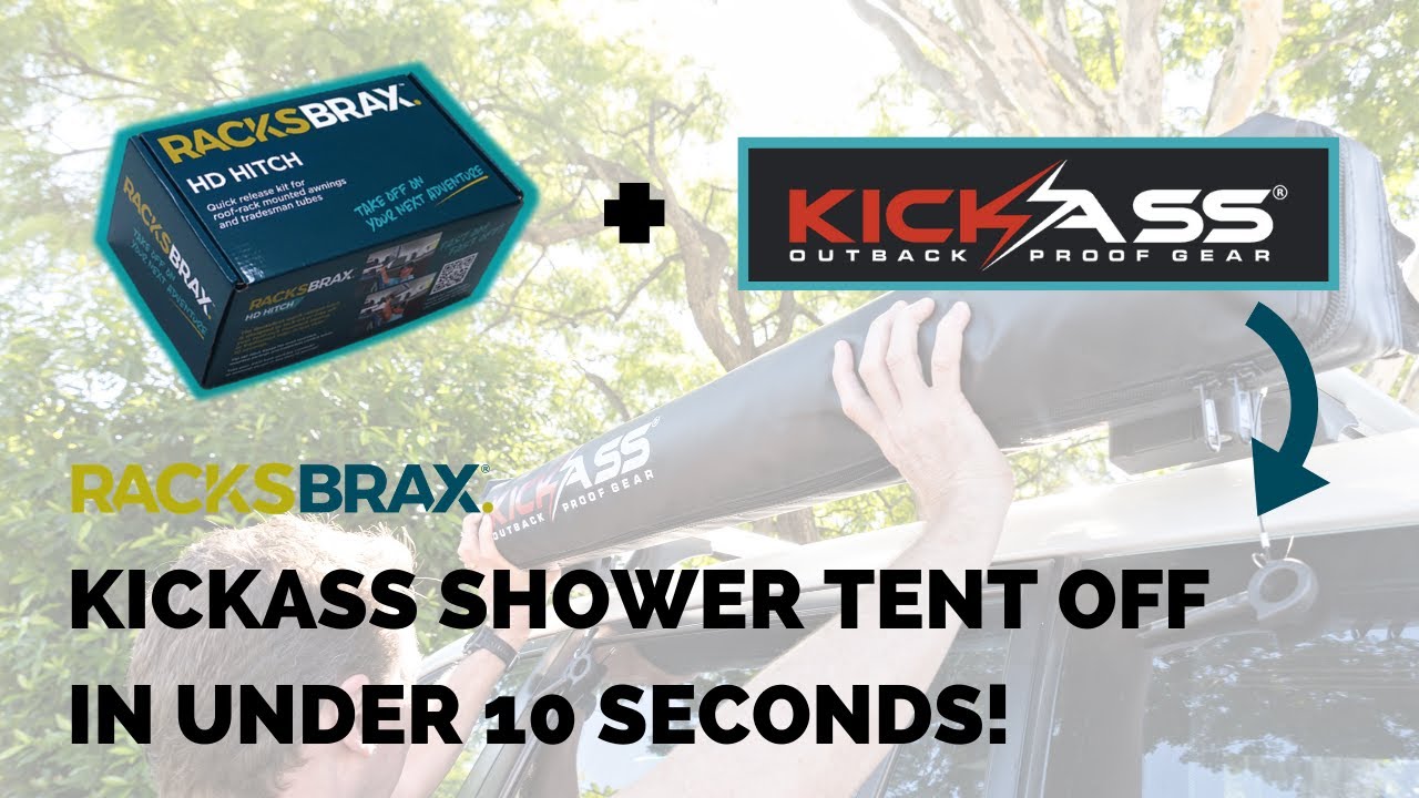 HD HITCH KICKASS SHOWER TENT OFF IN UNDER 10 SECONDS! RacksBrax