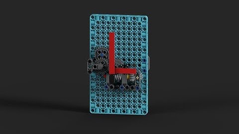 LEGO Clock Hands Assembly (worm gear based w/ reduced hour hand backlash)