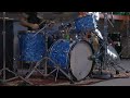 1970s Slingerland Blue Marine Pearl Drum Set 14x20 8x12 and 16x16