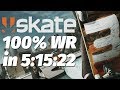 Skate 3 100% Speedrun in 5:15:22 (World Record)