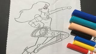 DC Super Hero Girls Coloring Pages with Crayola - s for Kids Colored Markers