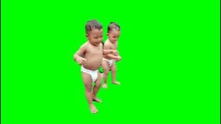 green screen joget bayi lucu - cute little boy