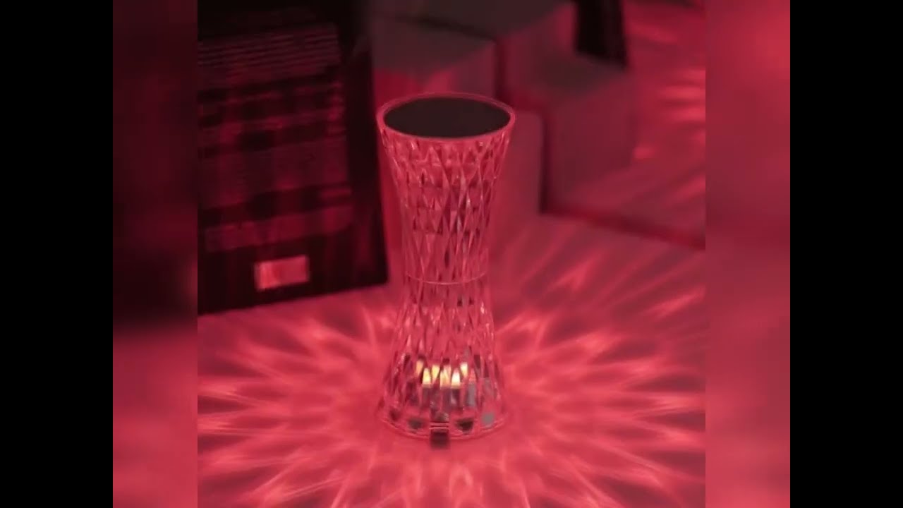 Настільна лампа з пультом та USB-зарядкою, RGB, Rose Diamond / Акумуляторний LED нічник