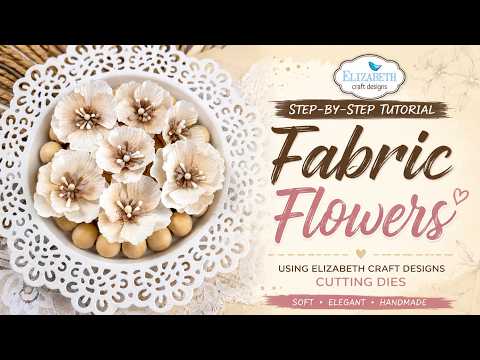 Turn your die cuts into beautiful flowers! Wild Poppy Handmade Fabric Flowers step by step