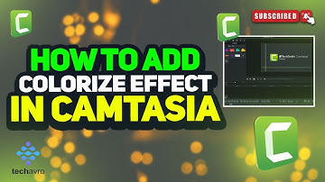 How to add colorize effect in camtasia 2025