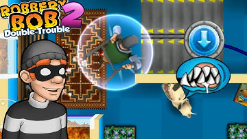 Robbery Bob 2 Game  - OLD GUY Costume Gameplay Using 100 Angry Dog - part 17