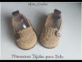 Mocasines  tejidos a Crochet