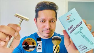 4K New Pearl Semi-Slant Razor/ Sunrise bliss soap, Zebra Brush & Post shave Balm Reviewed