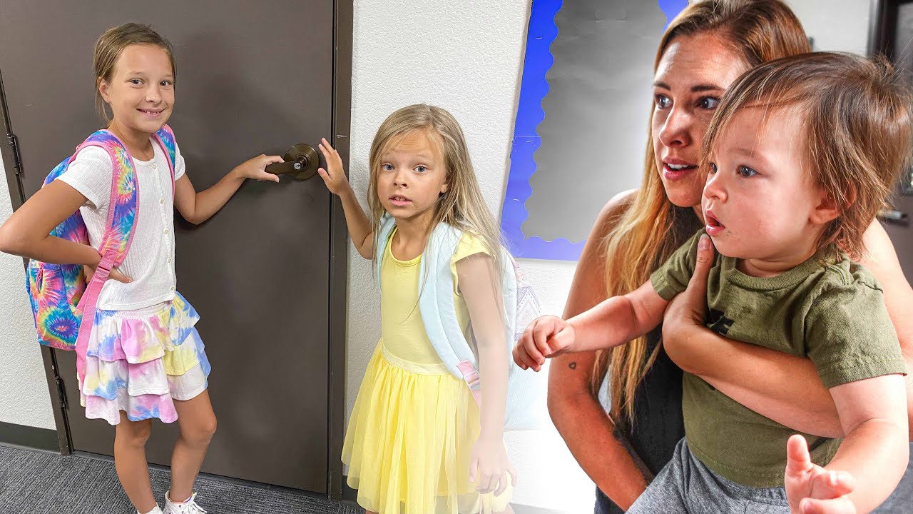 СЕСТРЫ ПОКИДАЮТ эмоционального малыша-БРАТА! (Первый день в новой школе)