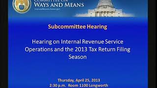 W&M Hearing: Apr 25, 2013 PM