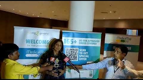 🧬MapMyGenome CEO Anu Acharya interacts with media during the launch event of MedicaMap