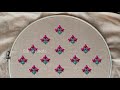 Hand embroidery | Small Butti Design For Blouse / Dresses | Silver Knots Embroidery