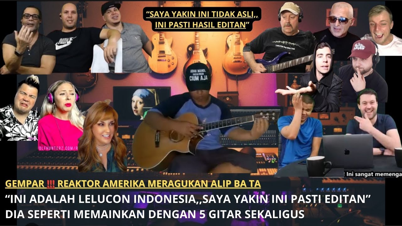 GEMPAR‼️REAKTOR US SEBUT VIDIO ALIP BA TA EDITAN E.C.. - Wonderful Tonight ( fingerstyle guitar) 💥