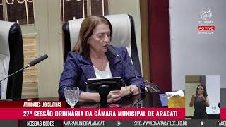 27ª Sessão Ordinária da Câmara Municipal de Aracati screenshot 5