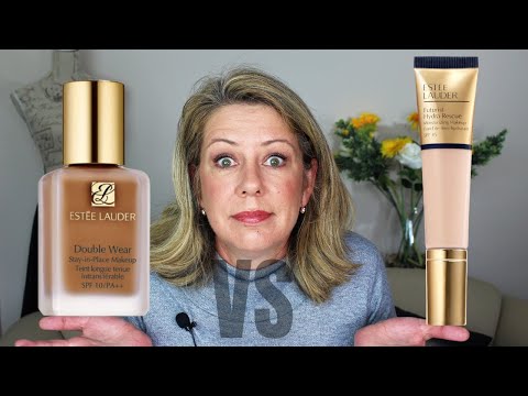 Estee Lauder Double Wear Vs Futurist Hydra Rescue Normal Combination Skin Forty Plus Youtube