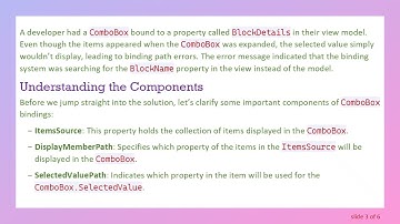 Fixing ComboBox Binding Issues in UWP: Understanding DisplayMemberPath and SelectedValue