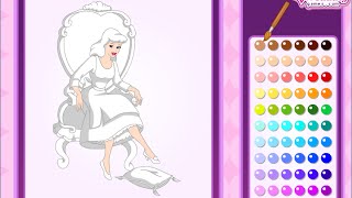 Cinderella Coloring Pages - Cinderella Colouring Pictures Game screenshot 4