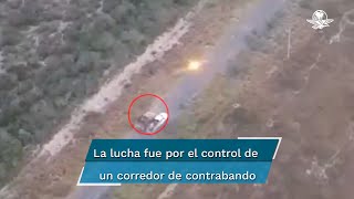 Enfrentamiento entre Cártel del Golfo y Cártel del Noroeste es captado por dron en Tamaulipas