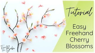 No Cutter, No Veiner, Cherry Blossom Tutorial ⎸How to Make Sugar Cherry Blossoms\/Sakura at Home