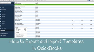 How to export and import templates in QuickBooks