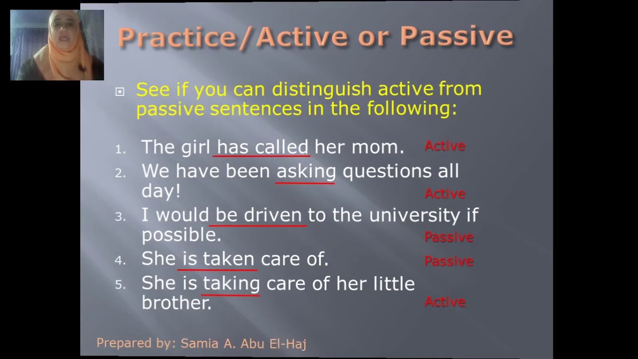 Written Expression Skills (37+38) - Active and Passive Structures - Miss Samia A.