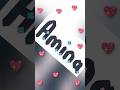 Amina beautiful 😍 name WhatsApp status #shorts #amina