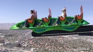 Las Vegas Roller Coaster Hangs Off Skyscraper