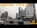 DRIVING TOUR OF ANKARA 4K | KIZILAY BAHCELIEVLER CINNAH CANKAYA TUNALI HILMI ULUS | Ankara 2021 4K