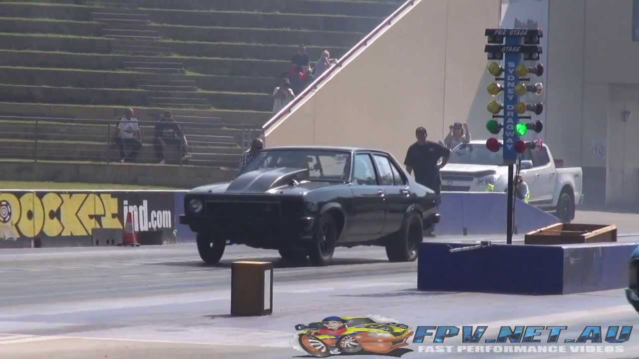 NICASTRI RACING PROFAB V8 TURBO TORANA 8.84 @ 159 MPH SYDNEY DRAGWAY 25 ...