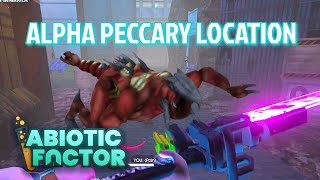 Alpha Peccary Location - Abiotic Factor