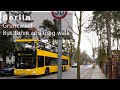 【4K】Berlin Street walk ベルリン散歩🇩🇪 Grunewald (🚌Bus Drive Line 186 and long street walk back)