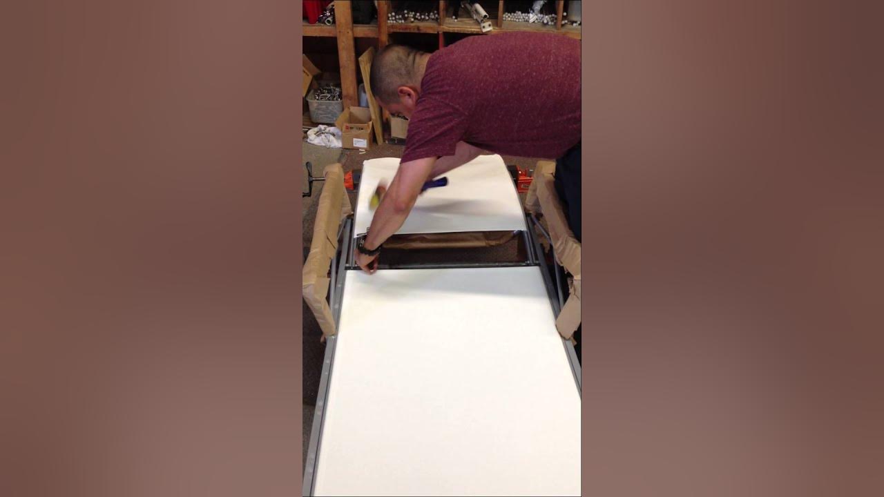 How to replace a sling fabric on a head rest Chaise Lounge YouTube