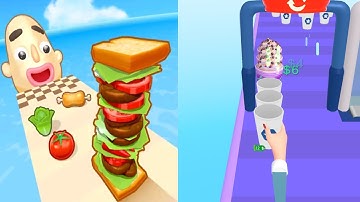 Coffee Run 3d | Sandwich Runner 3d - All Level Satisfying Gameplay Walkthrough (Android iOS)