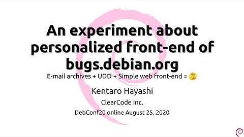 Experiment about Debian