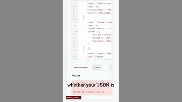 How to validate your JSON #shorts