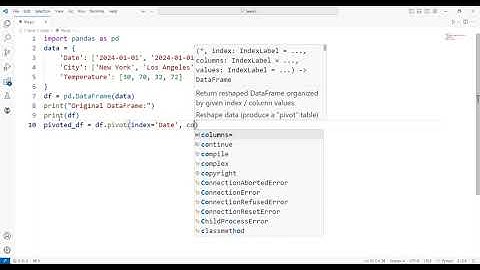 pandas.DataFrame.pivot