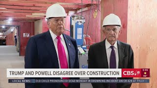 Trump and Powell bicker over cost of Fed building renovations as president visits site