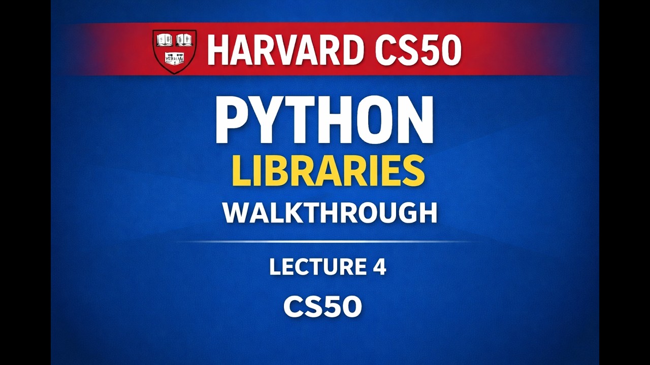 Python Libraries Explained (Random, Statistics, Packages) | CS50 ...
