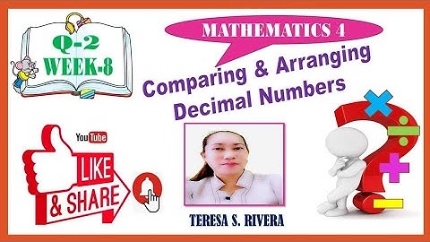 Comparing and Arranging Decimal Numbers. (TAGALOG)