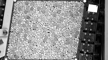 2D Shear test on 6000 particles with 1g2e device. Speed x500