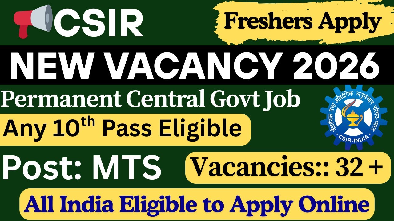 ✅ CSIR CDRI Lucknow Recruitment 2026 | CSIR CDRI MTS Vacancy 2026 | CSIR CISO Chandigarh | CSIR NML