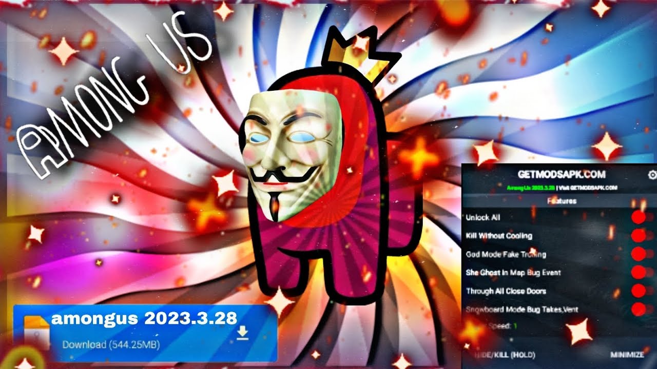 NOVO MOD MENU AMONG US!! SEMPRE IMPOSTOR / ANTI - BAN / SEM CRASH /TUDO  DESBLOQUEADO / SEM SENHA!! 