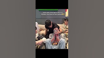 Jimin was covering his face cuz he doesn