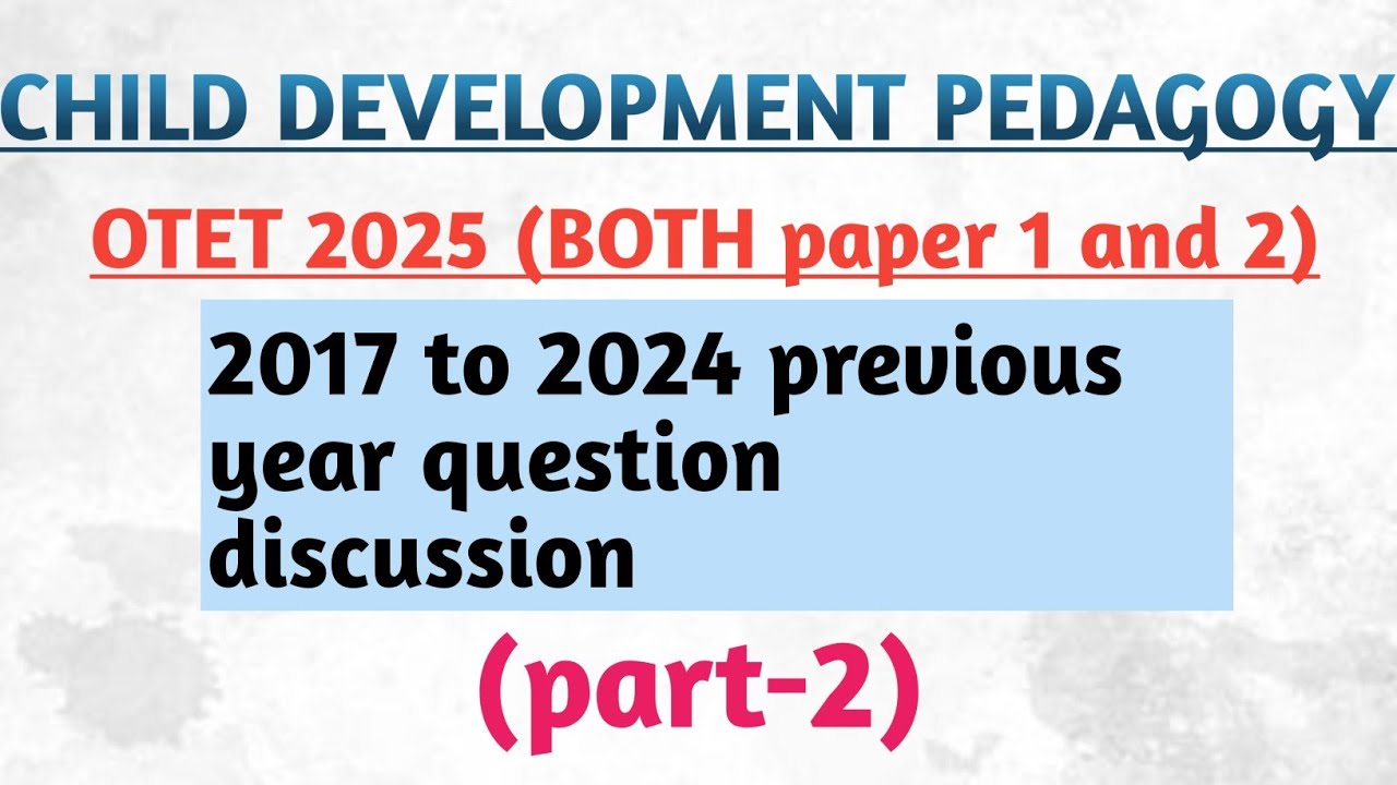 CDP( part -2)  I OTET paper-2 @LEARNWITHME-e7c 