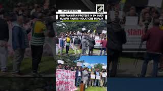 Anti-Pakistan protest outside Pak Consulate in UK’s Bradford over human rights violations in PoJK