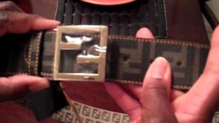 Fendi Reversible Belt- Zucca/ Zucchino