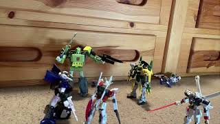 Springer And SilverStreak Vs Gundams Transformers Vs Gundam Stop Motion Battle