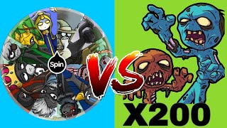 Randomly select the corresponding number of heroes to battle 200 zombies.#youtube#stickwar screenshot 1