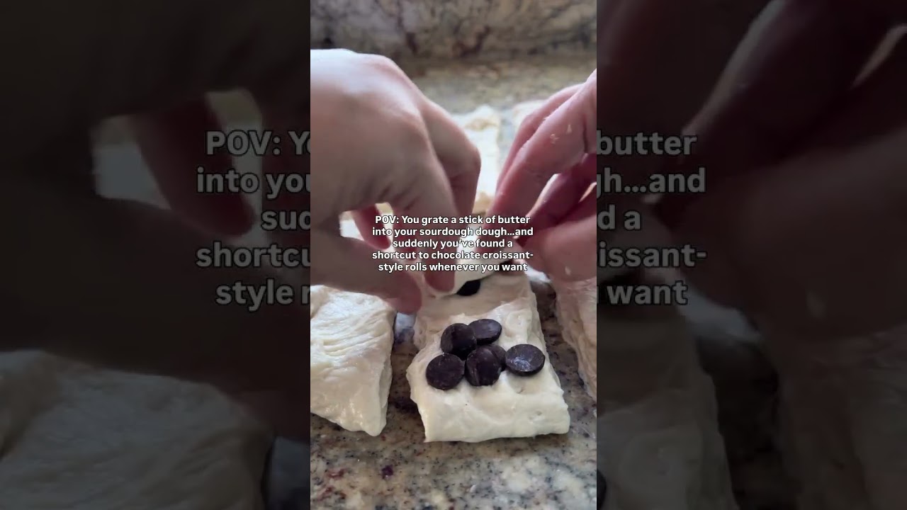 Because sometimes you just want a shortcut to chocolate croissants. These sourdough croissant rolls