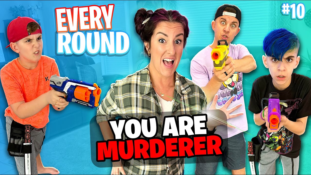 Стань УБИЙЦЕЙ В КАЖДОМ РАУНДЕ в игре Roblox Murder Mystery (в реальной жизни) от FUNhouse Family